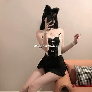 苏小晚 少女的懵懂~纯欲女仆甜宠猫女郎性感套装诱惑开档免脱睡裙