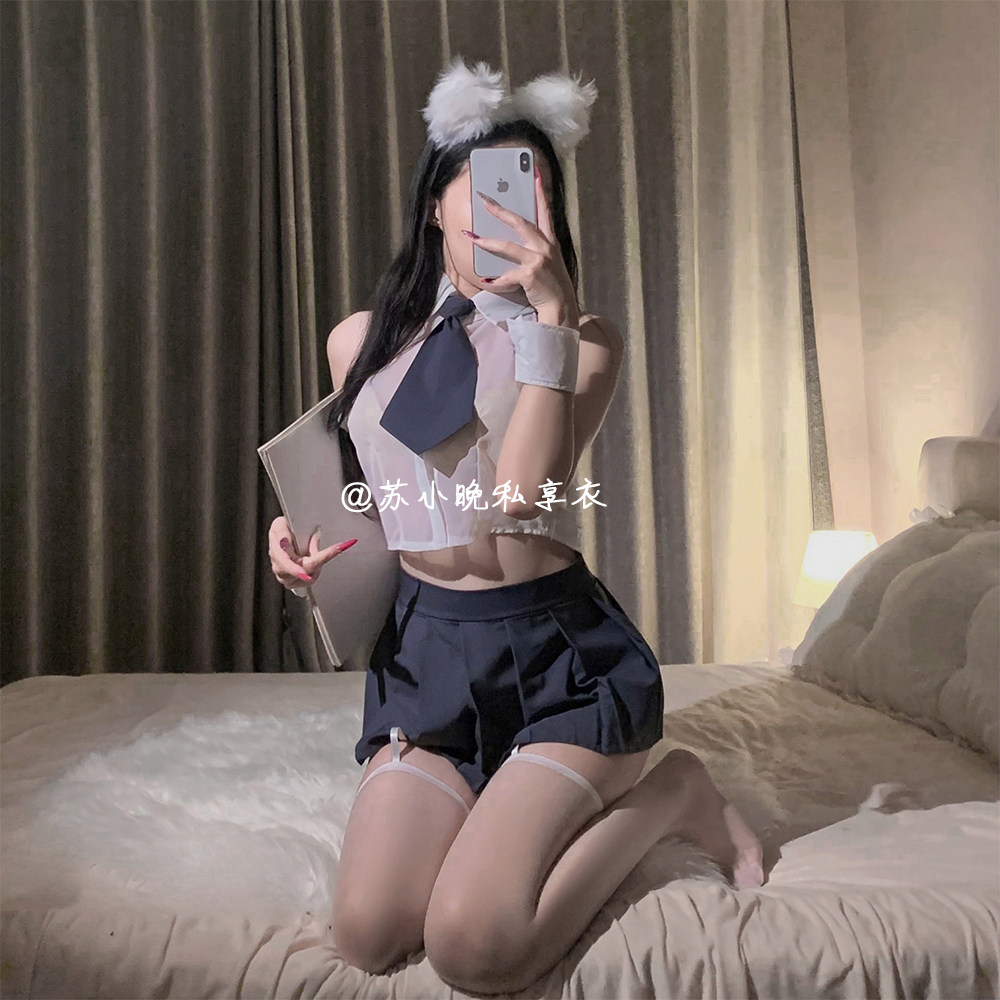 苏小晚 等你放学~性感jk学姐套装学生制服百褶短裙纯欲制服诱惑