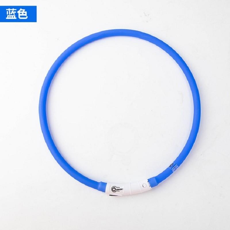 硅胶宠物项圈USB充电 狗狗发光项圈LED可爱宠物用品 夜光狗项圈