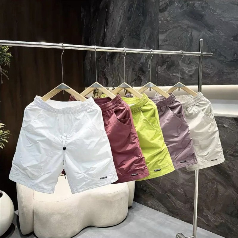 师凯服饰X男士夏季薄纯色静版五分裤时尚百搭Q潮流户外松紧腰短裤