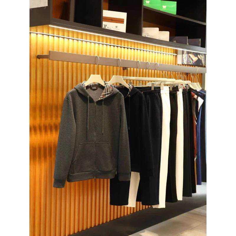 亿禾服饰北鹿风j秋冬厚外套羊毛混纺连帽男女款运动卫衣拉链开衫