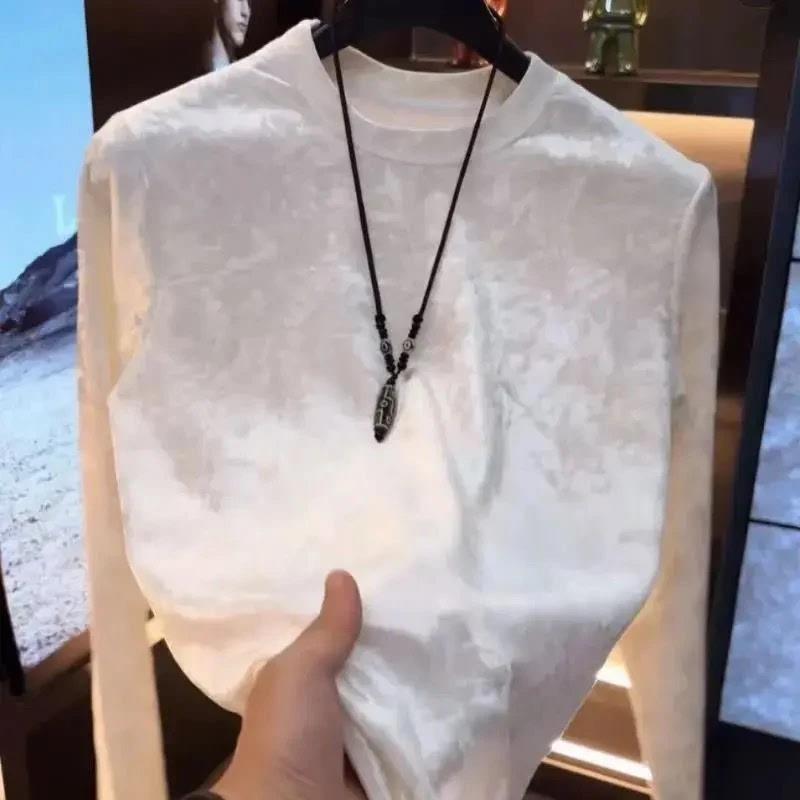 绅度轩服饰LMVQ美式秋冬加绒轻e奢丝绒系列男卫衣潮流时尚长袖上