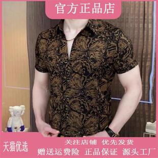 条纹精致长袖 云枢优衣馆LMVQ欧货男装 轻奢修身 x时尚 衬 20F26秋新款