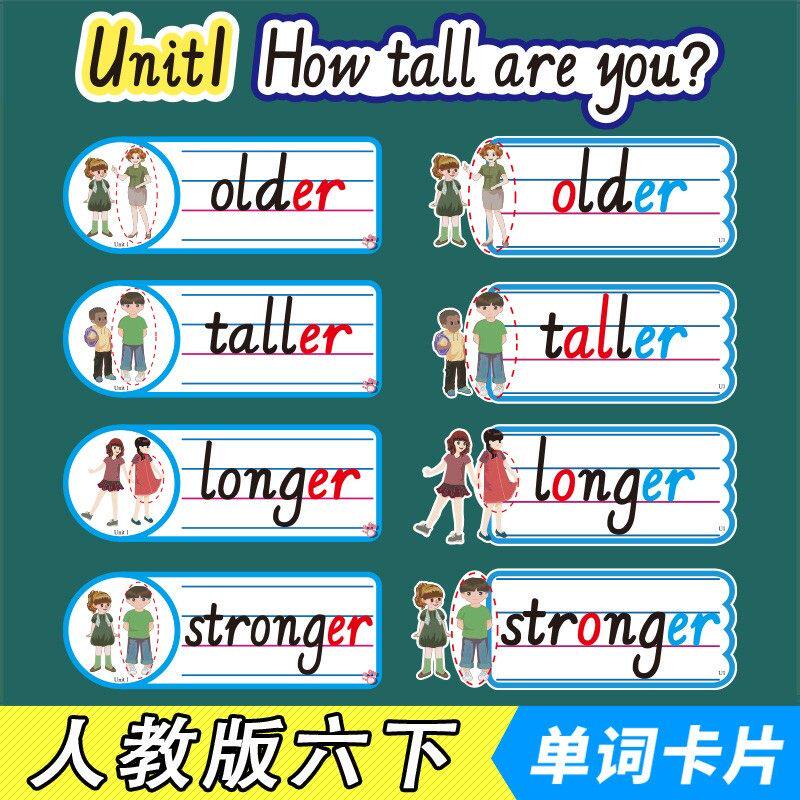 人教版PEP六年级下册单词卡片