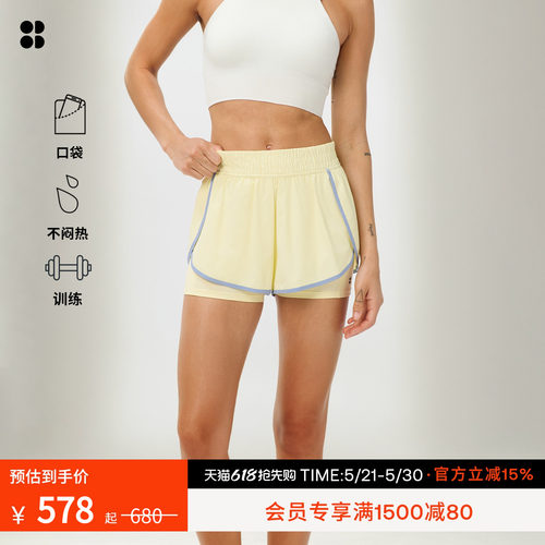 SweatyBetty训练二合一高腰短裤