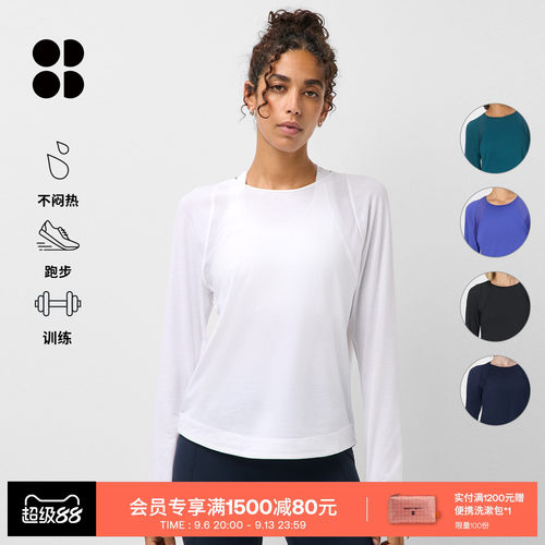 BreatheEasy轻柔弹力圆领长袖