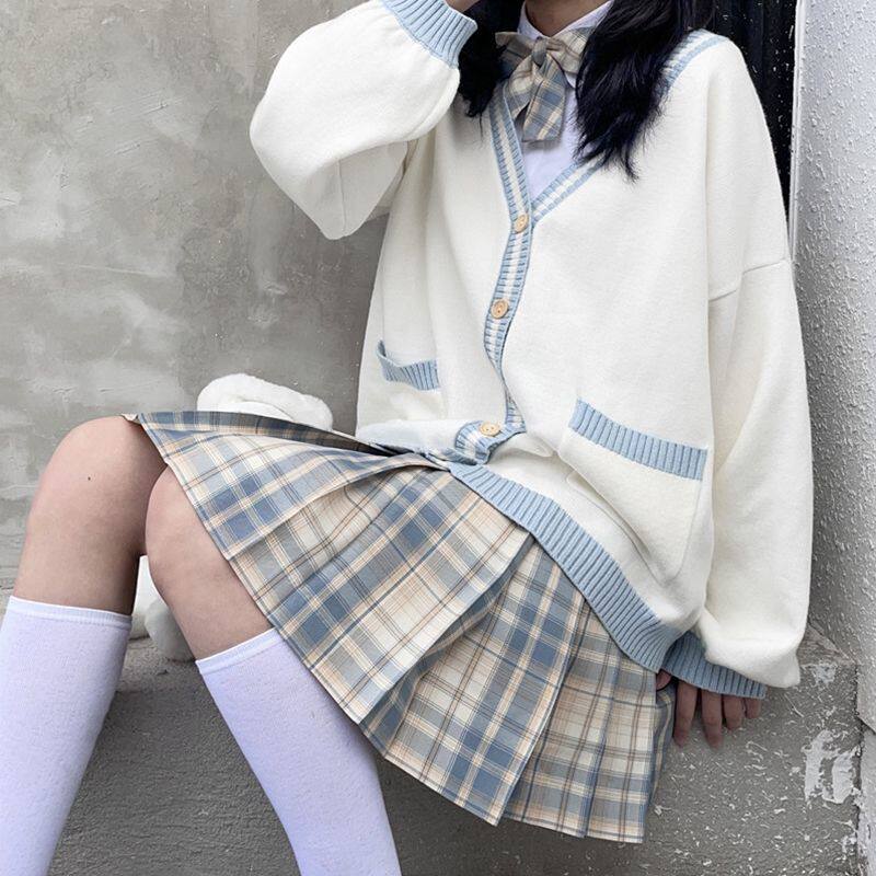 【四件套装】jk毛衣开衫女秋冬JK制服/DK制服/