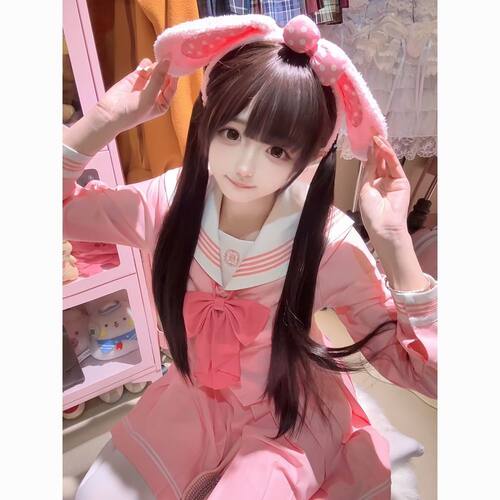 甜嗑【小黛】原创正版jk制服女日系学院风水手服粉色短袖刺绣套装