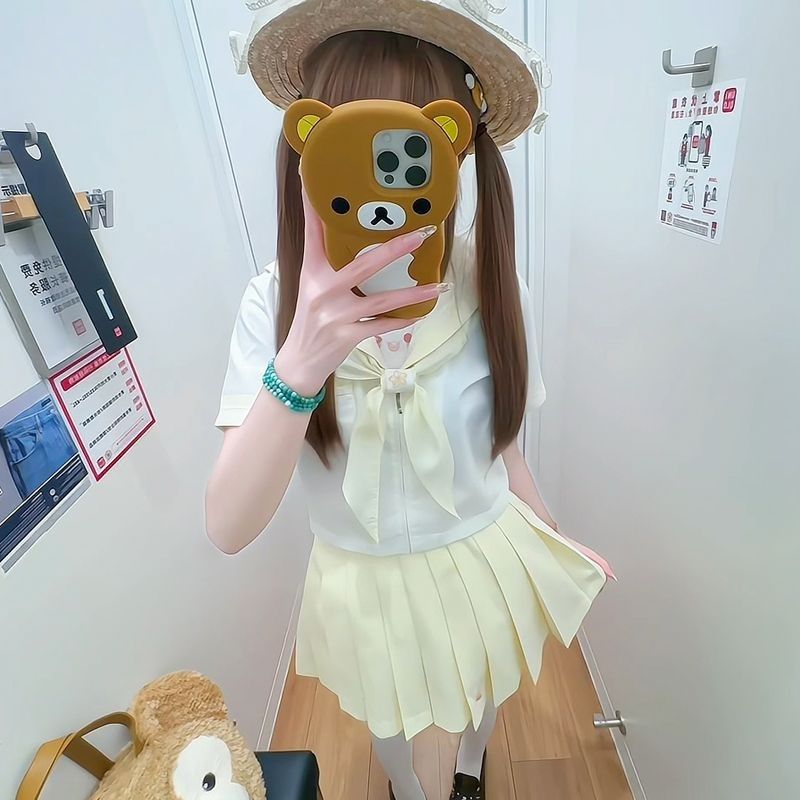 原创欧咪兔萌款幼稚园jk制服学院风甜美水手服短袖套装女