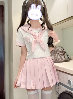 甜嗑正版原创欧咪兔jk制服幼稚园软妹学院可爱日系甜磕水手服套装