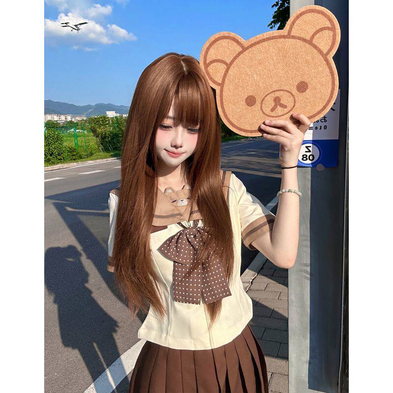 不眠岛JK原创【搞怪熊】日系软妹水手服正统一本jk制服可爱套装女
