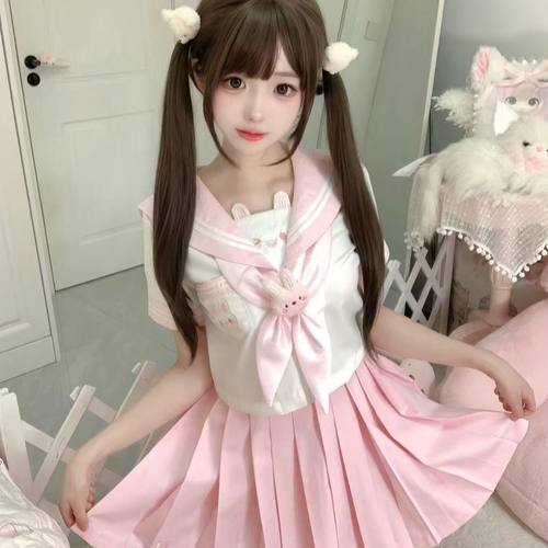 甜嗑JK正版原创欧咪兔制服女软萌可爱日系水手服校园风长短袖套装