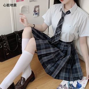 【店铺热销】孤山 格裙JK 心脏地震原创制服日系百褶学生半身裙百