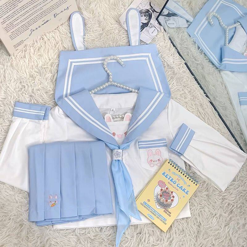 原创正版欧咪兔萌款幼稚园jk制服软妹学院可爱甜美水手服长袖套装