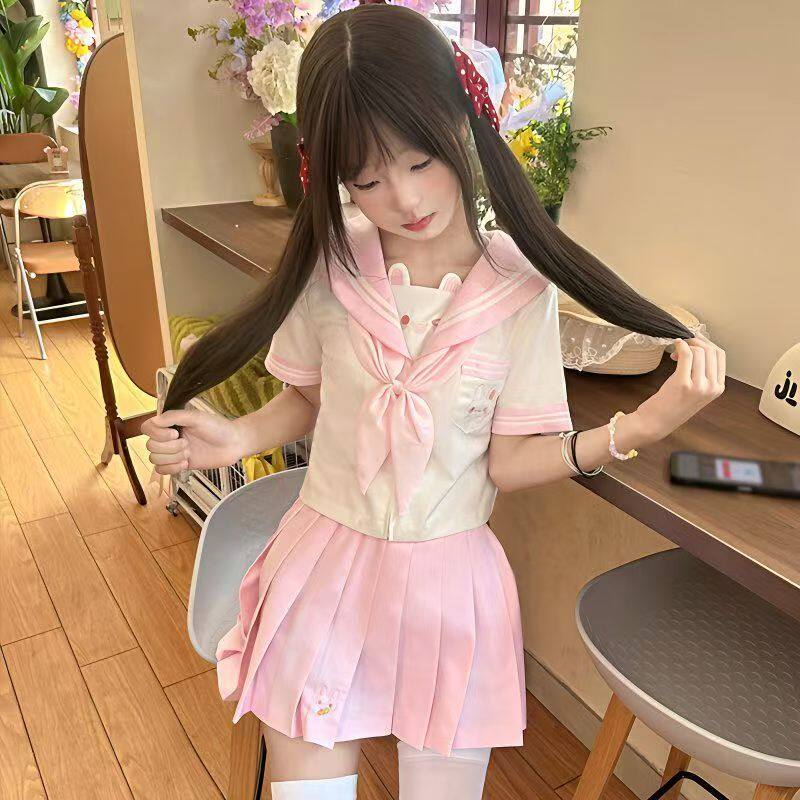 甜嗑jk原创正版欧咪兔幼稚园女甜磕jk水手服软萌可爱日系短袖套装