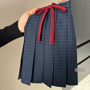 【小序】制服jk格裙原创短裙学院百褶裙绀色已改全涤面料