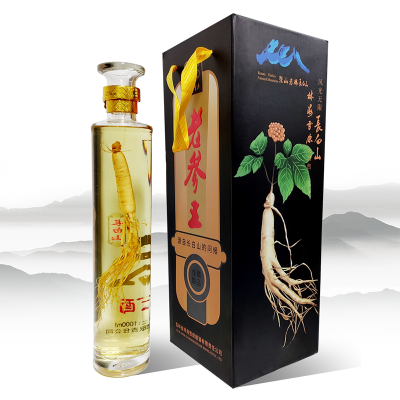 长白山特产老参王52度礼品酒