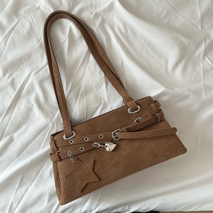 软软的包 酷酷星星腋下包 百搭复古小众高级感单肩包包女休闲麂皮