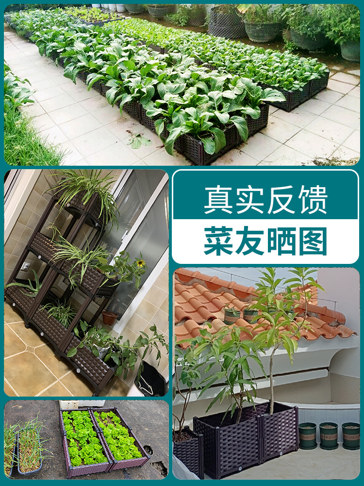 种菜神器家庭阳台绿箩塑料盆大口径种树框子情绪稳定花盆包邮菜盆-封面