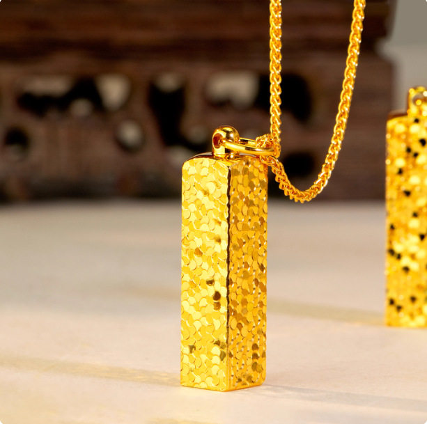 爆闪四方来财碎冰冰小金条吊坠项链男女同款轻奢小众送女朋友礼物,饰品/流行首饰/时尚饰品新,项链,淘宝优惠券,粉丝福利购,淘宝优惠卷