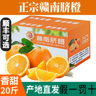正宗江西赣南脐橙20斤新鲜特级橙子赣州舰店产地直发旗10顺丰可选