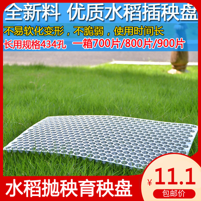 塑料水稻育秧e盘9寸机插平盘塔式手抛稻苗秧盘谷物育苗盆透明434