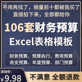 财务预算管理系统公司部门财务费用预算执行分析excel表格