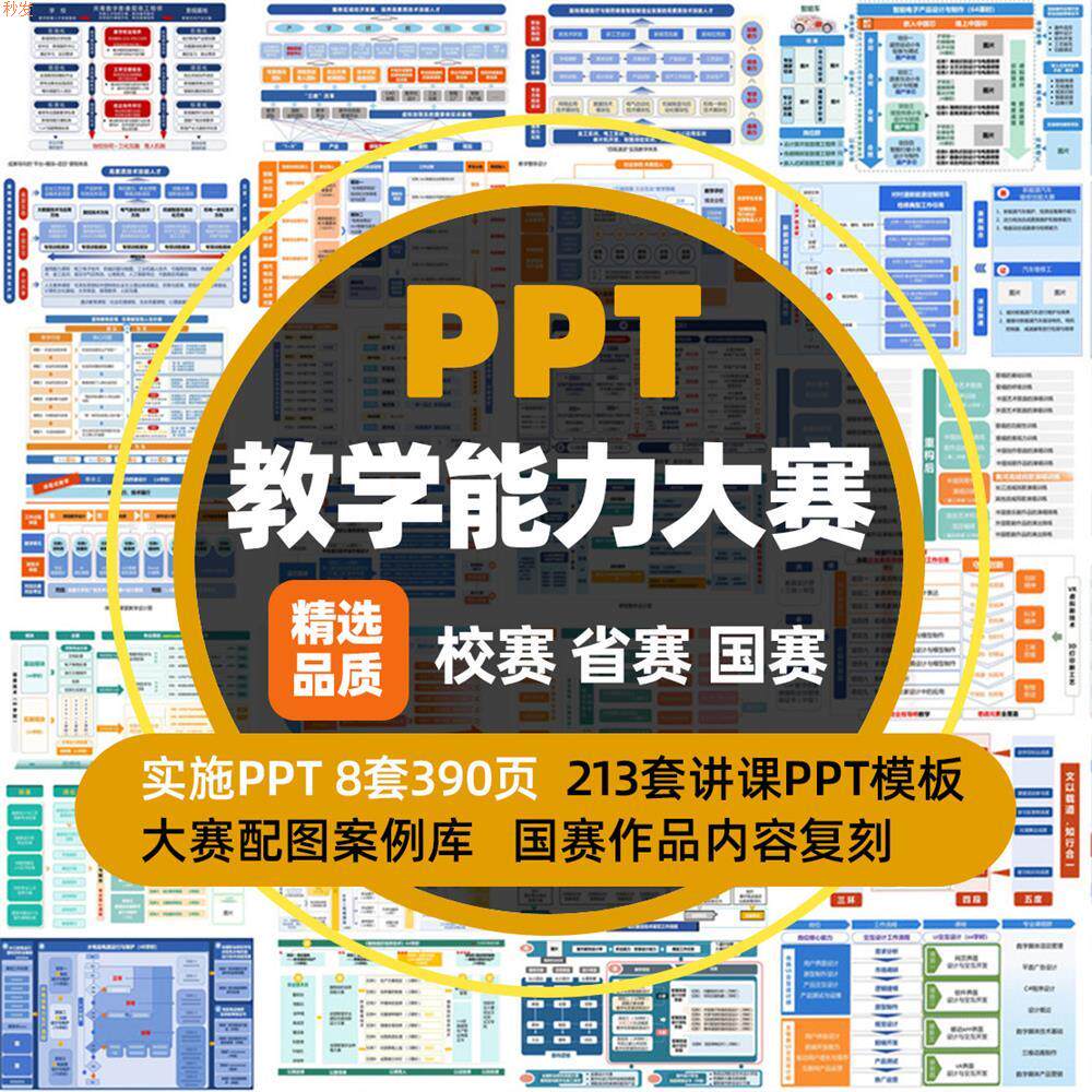 教学能力大赛ppt模板实施报告配图创新设计国赛教师技能讲课课件