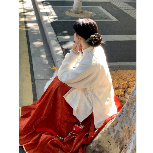 堂春三月原创明制立领弓袋袖汉服