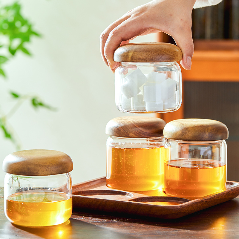 玻璃储物罐耐高温食品级干果零食咖啡豆密封罐茶叶罐厨房收纳瓶