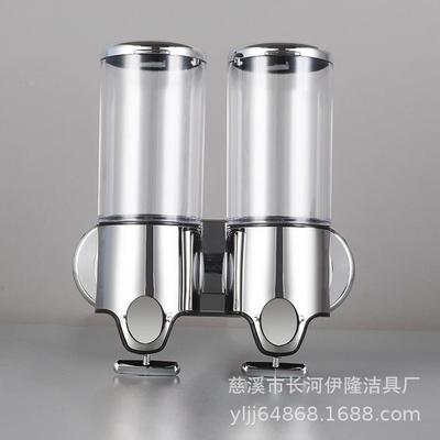 可免伊隆馆双头锈手动液器 宾酒店不钢洗皂手液瓶皂液盒AH-30