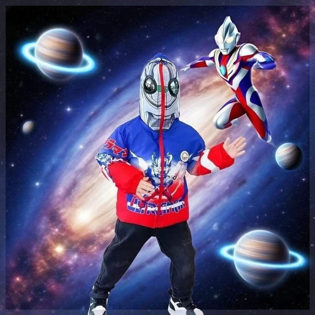 2026新款亮灯儿童春天外套男童春秋奥特曼衣服爆款薄款外套连帽潮