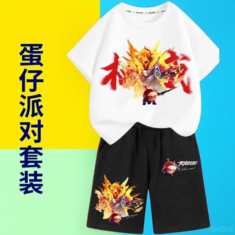 。蛋仔派对权威天火麒麟机甲儿童套装