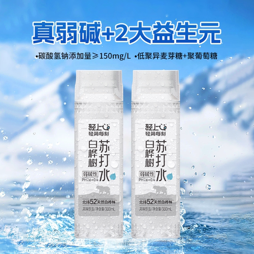 轻上白桦树苏打水整箱弱碱白桦汁
