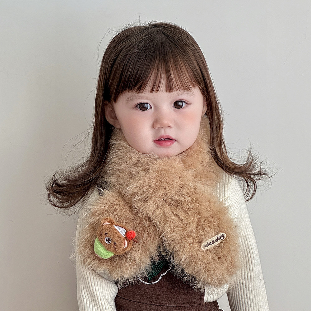 儿童围脖冬季加厚保暖男女童毛绒围巾可爱卡通宝宝毛绒脖套韩版潮,童装/婴儿装/亲子装,围巾,淘宝优惠券,粉丝福利购,淘宝优惠卷