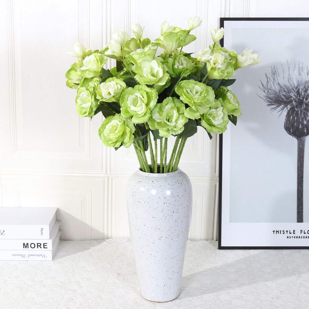 仿真4头洋桔梗花绢花婚庆家居装饰花艺摄影摆放道具假花