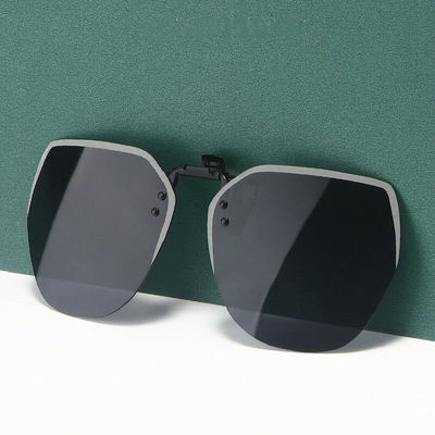 Aabbye2021新款太阳镜偏光夹片防紫外线墨镜夹片可上翻无框多边形