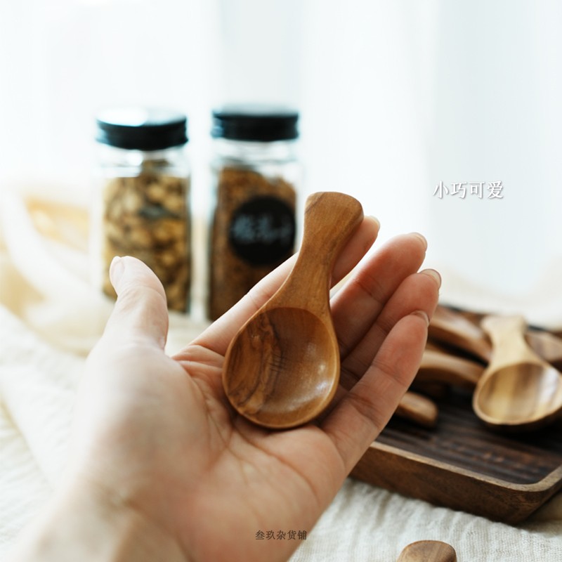 ins风橄榄木勺子小量勺