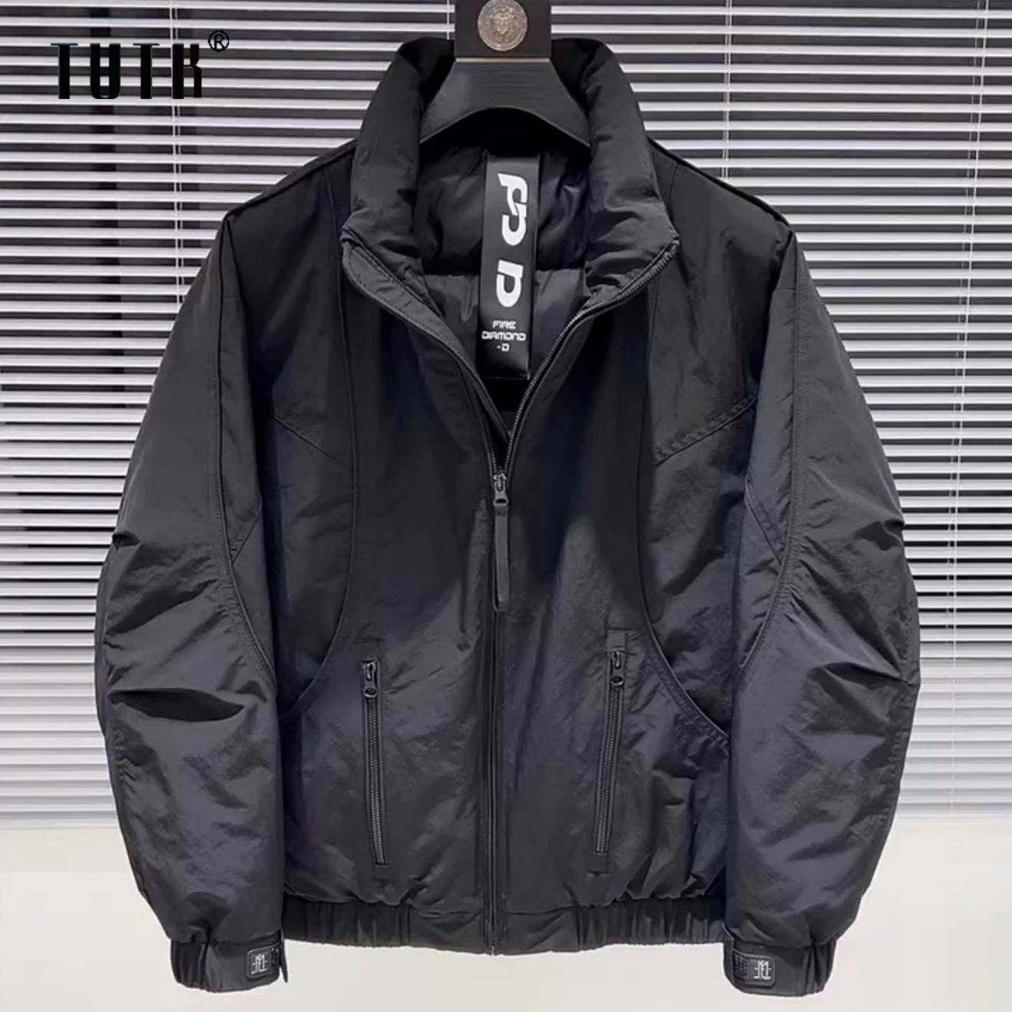 黑色羽绒外套男士冬季潮牌宽松保暖防寒服高级感白鸭绒加厚休闲外,男装,羽绒服,淘宝优惠券,粉丝福利购,淘宝优惠卷