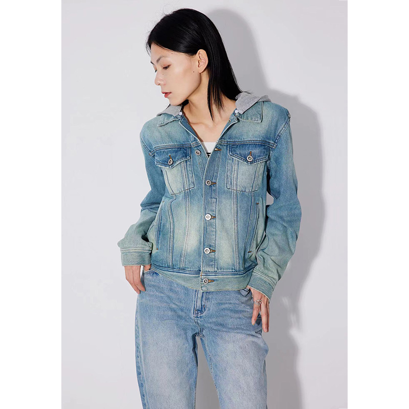 RUGOSAM长款土耳其面料牛仔外套