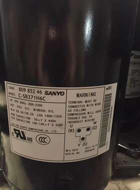 C-SB371H6C C-SBR145H15A C-SB371H5A全新原装5匹三洋空调压缩机
