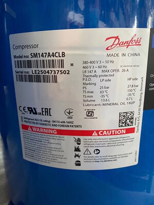 SM147A4CLB SM147A4ALB SZ147A4ALB原装全新丹佛斯12P制冷压缩机