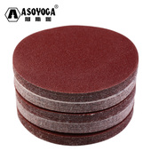 4寸砂纸植绒木工墙面打磨机抛光角磨机磨片自粘式 圆形超细水沙纸