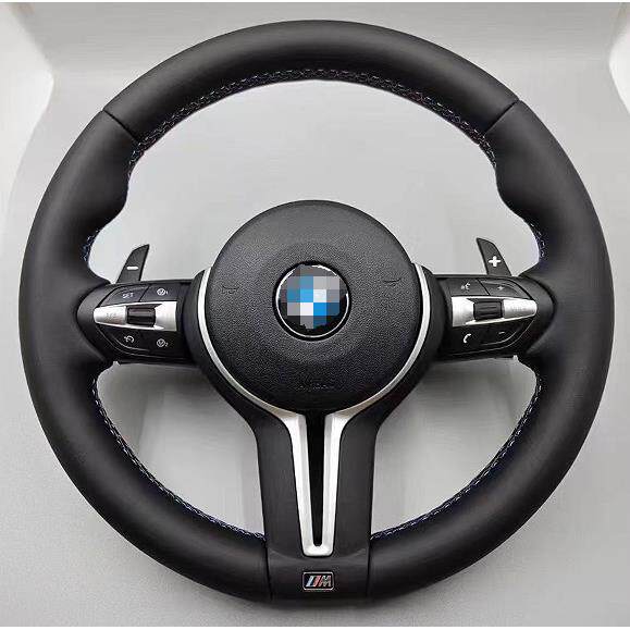 适用于宝马F10F30F20碳纤+数字键+气囊全皮方向盘汽车改装专用