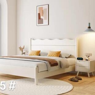 北欧全实木床简约现代主卧双人床1.5米可储物1.8米双人床卧室家具