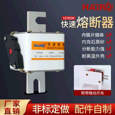 107RSM直流快速熔断器Z型平板低压中间挂钩熔断器