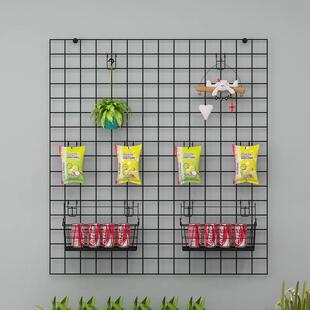 上墙铁丝网片网格挂钩铁网货架格子网架饰品展示架背景相片铁艺架