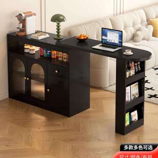 可伸缩吧台桌岛台餐边柜一体家用客厅隔断小户型阳台靠墙沙发边柜