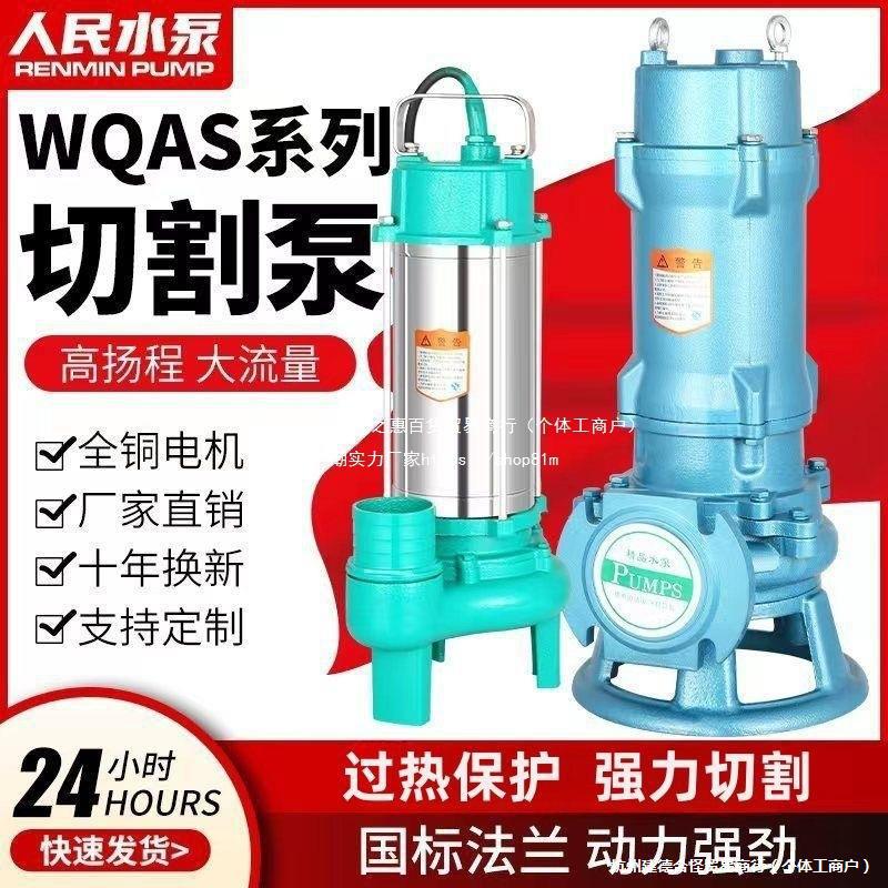 上海人民单相切割污水泵
