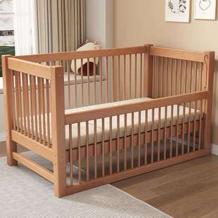 4I全榉木拼接床儿童床护栏可升降加高护栏加宽床拼接大床边床可定